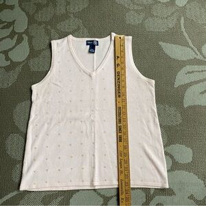 VENEZIA Pink Sequined V-Neck Tank Sweater Size Women's 14-16